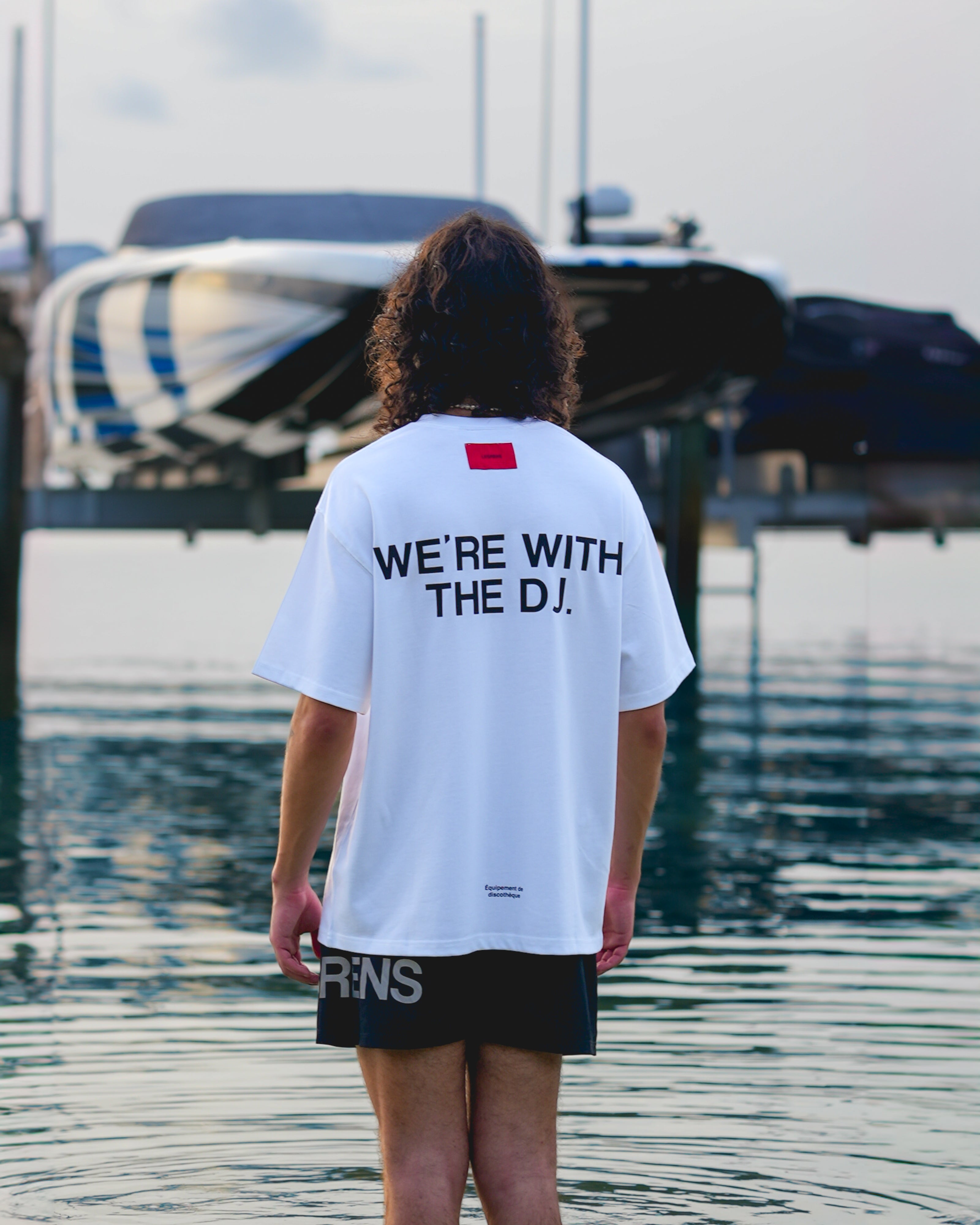We're With The DJ Tee - White