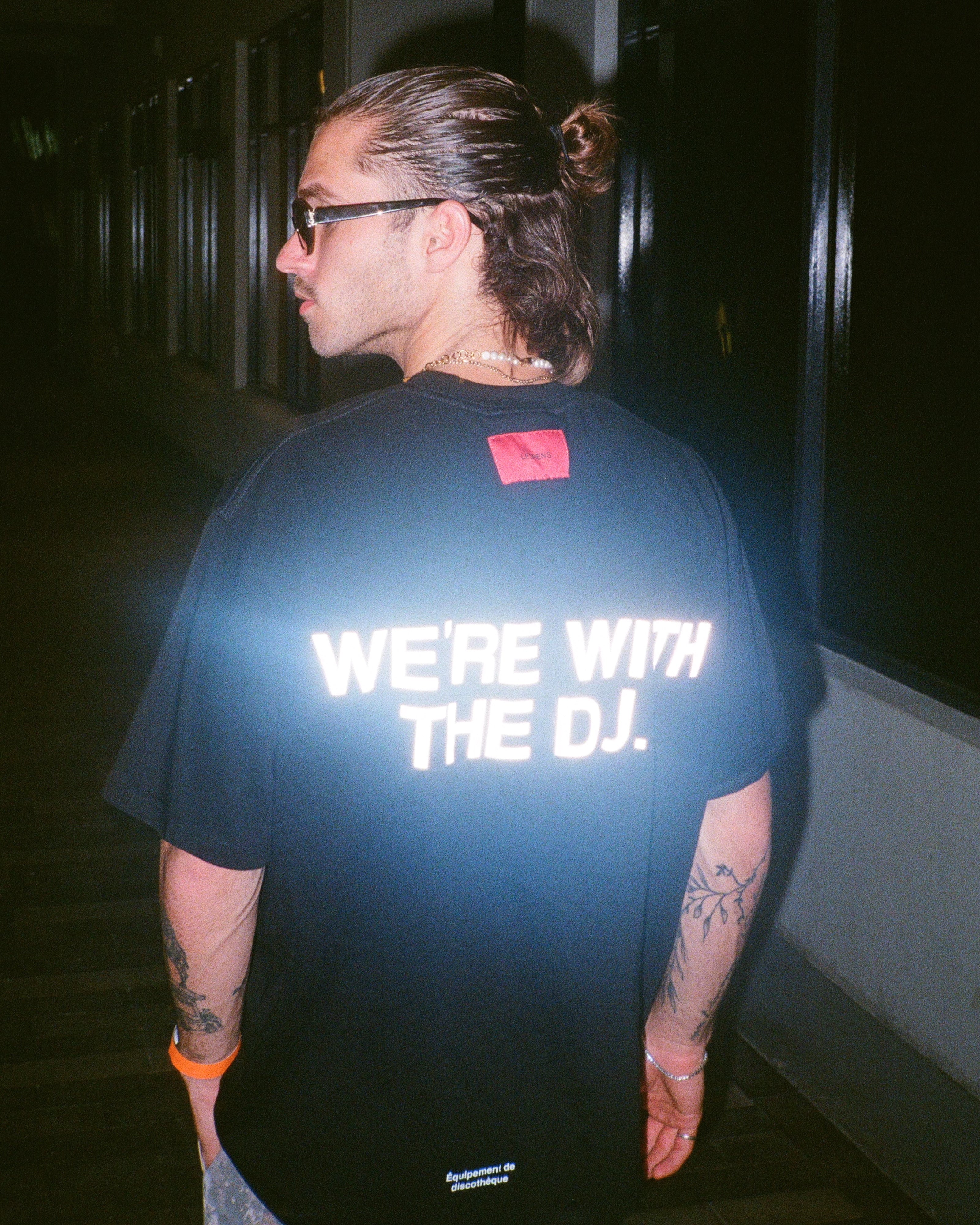 We're With The DJ Tee - Black